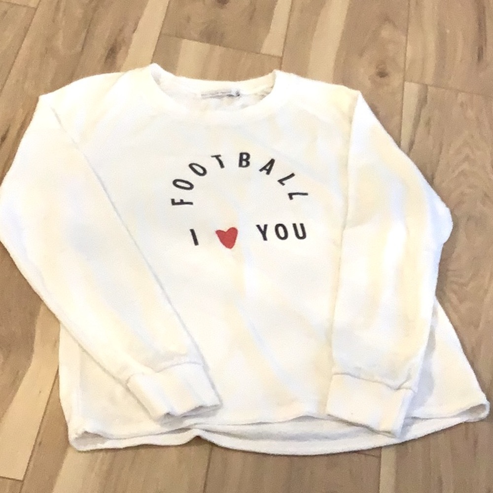 Lightweight “Football I ❤️ You” sweatshirt Size XL. From Boat House Apparel